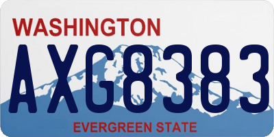 WA license plate AXG8383
