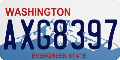 WA license plate AXG8397