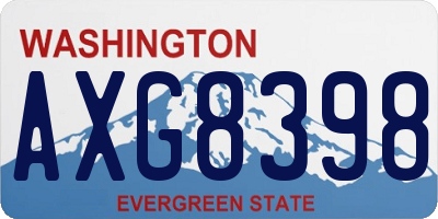 WA license plate AXG8398