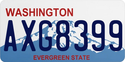 WA license plate AXG8399