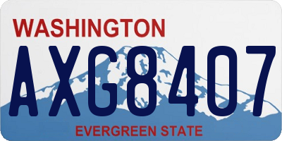 WA license plate AXG8407