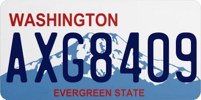 WA license plate AXG8409