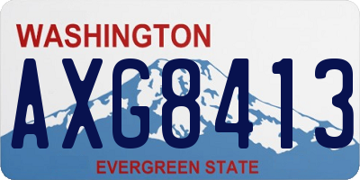 WA license plate AXG8413