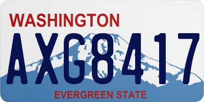 WA license plate AXG8417