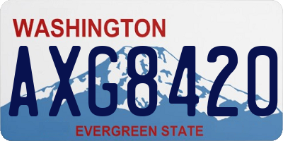 WA license plate AXG8420