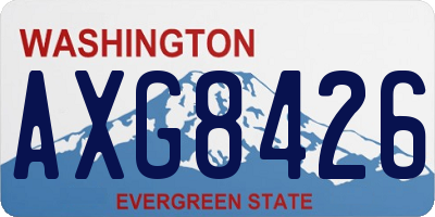 WA license plate AXG8426