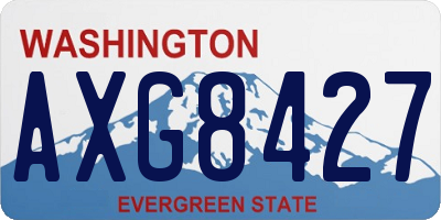 WA license plate AXG8427