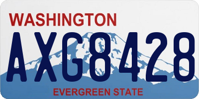 WA license plate AXG8428