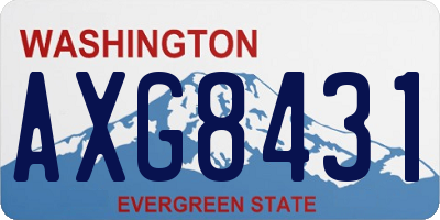 WA license plate AXG8431