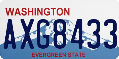 WA license plate AXG8433