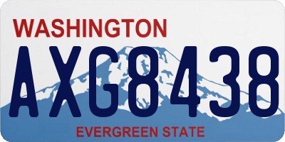 WA license plate AXG8438