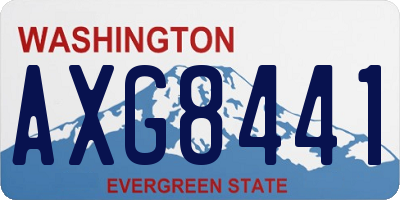 WA license plate AXG8441