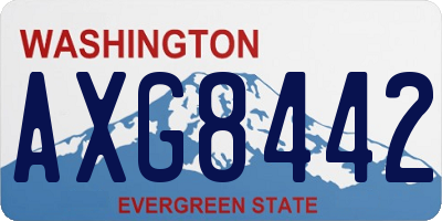 WA license plate AXG8442