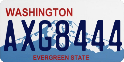 WA license plate AXG8444