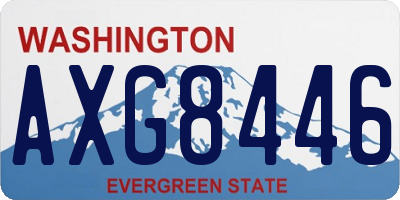 WA license plate AXG8446