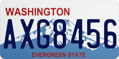 WA license plate AXG8456