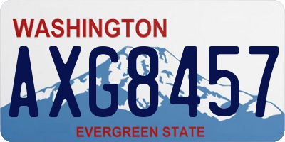WA license plate AXG8457