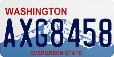 WA license plate AXG8458