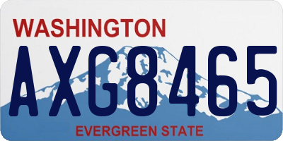 WA license plate AXG8465