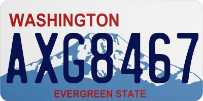 WA license plate AXG8467