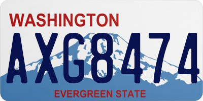WA license plate AXG8474