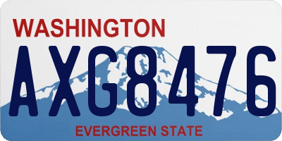 WA license plate AXG8476