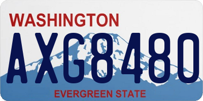 WA license plate AXG8480