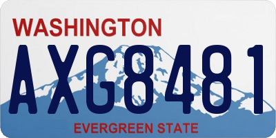 WA license plate AXG8481