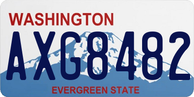 WA license plate AXG8482
