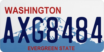 WA license plate AXG8484