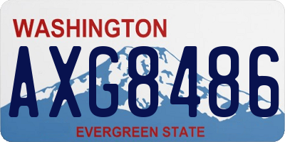 WA license plate AXG8486