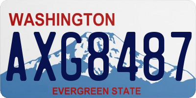 WA license plate AXG8487
