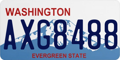 WA license plate AXG8488