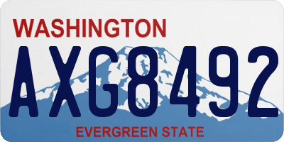 WA license plate AXG8492