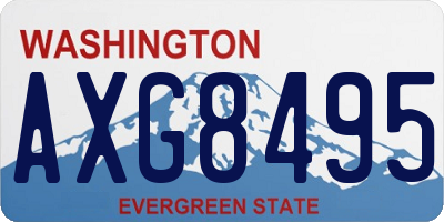 WA license plate AXG8495