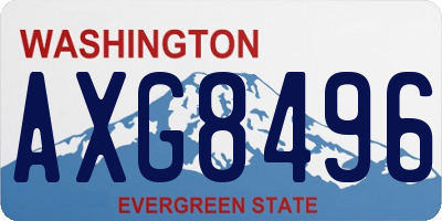 WA license plate AXG8496
