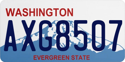 WA license plate AXG8507