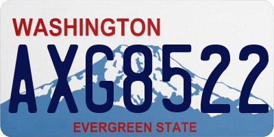 WA license plate AXG8522