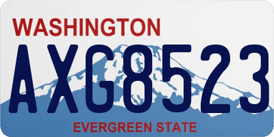 WA license plate AXG8523