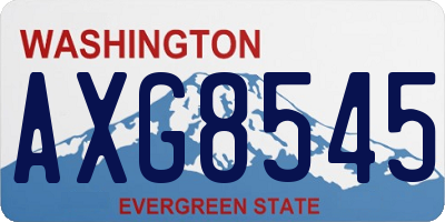 WA license plate AXG8545