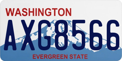 WA license plate AXG8566