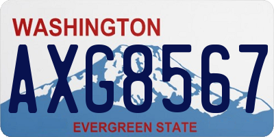 WA license plate AXG8567