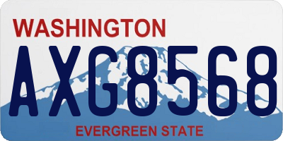 WA license plate AXG8568