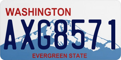 WA license plate AXG8571