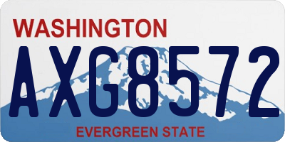 WA license plate AXG8572