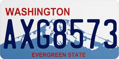WA license plate AXG8573