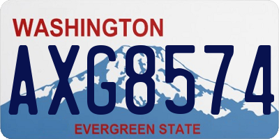 WA license plate AXG8574