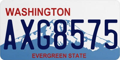 WA license plate AXG8575