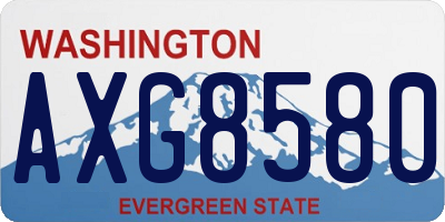 WA license plate AXG8580