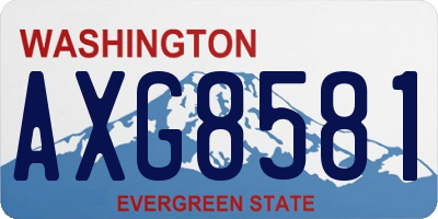 WA license plate AXG8581